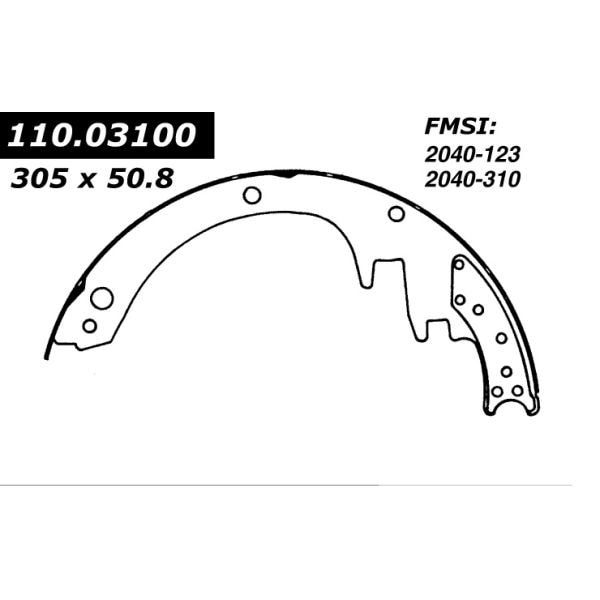 Centric Parts Centric Brake Shoes, 111.03100 111.03100 - main